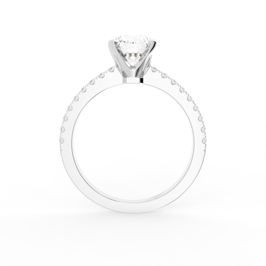 vimg:FJ6316|vimg:FJ6326|vimg:FJ6329|vimg:FJ5291|vimg:FJ3409|vimg:FJ3425|vimg:FJ6328|18K Round Diamond Engagement Ring — FRONT