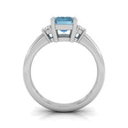 vimg:FJ2317|18K Trilogy Emerald-Cut Diamond Ring — FRONT