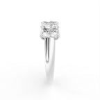 vimg:FJ3266|vimg:FJ3267|14K White Gold Eternity Emerald Diamond Ring — SIDE