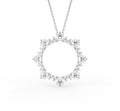 18K Sun Diamond Pendant — FRONT