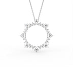 18K Sun Diamond Pendant — FRONT