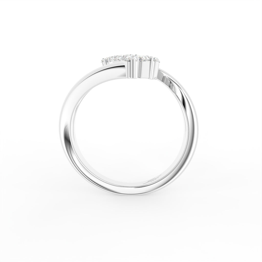 18K Bespoke Baguette Diamond Ring — FRONT