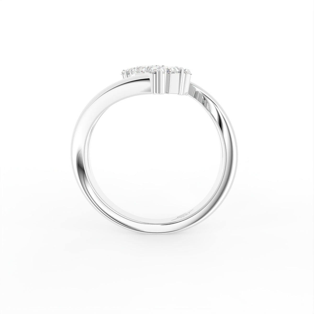 18K Bespoke Baguette Diamond Ring — FRONT