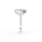 18K Solitaire Radiant Diamond Ring — SIDE
