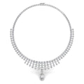 18K Oval Diamond Necklace — TOP