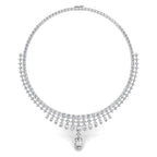 18K Oval Diamond Necklace — TOP