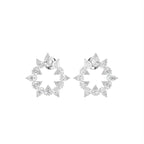 14K White Gold Pear Diamond Earrings — TOP