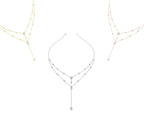 18K Cluster Diamond Pendant Necklace — 3 COLOR