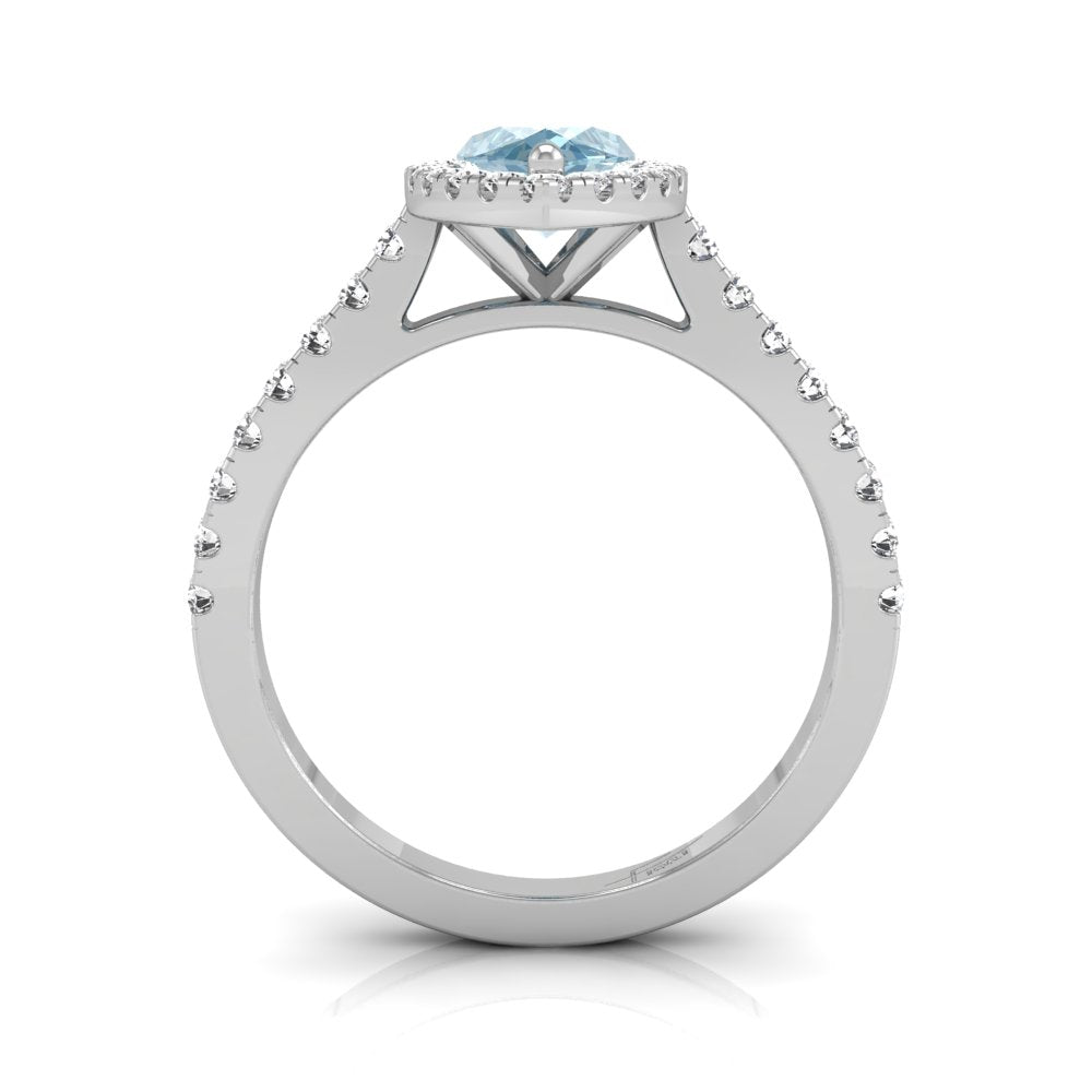 vimg:FJ2400|18K Halo Marquise Diamond Engagement Ring — FRONT