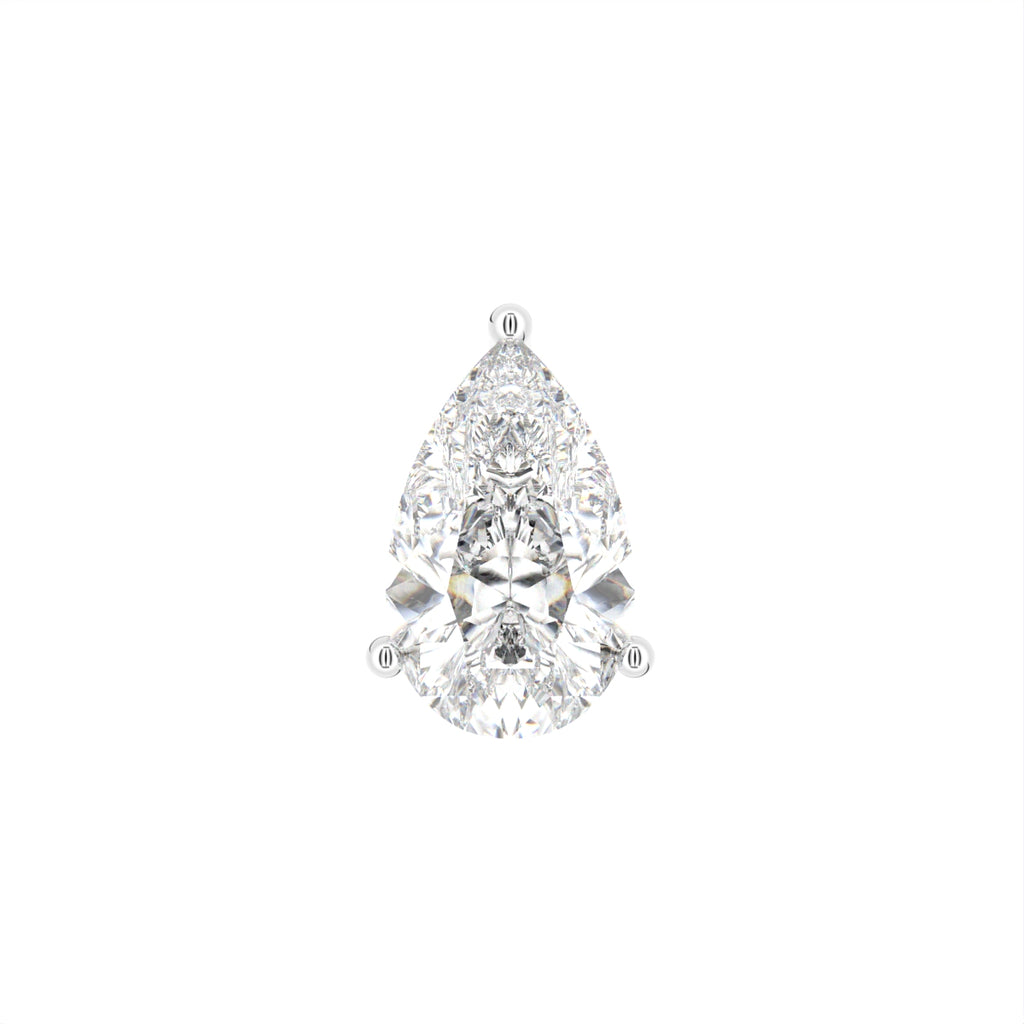 18K Pear Diamond Piercing Earring — TOP