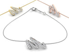 18K Alphabet Diamond Bracelet — 3 COLOR
