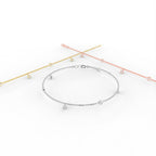 18K Gold Round Diamond Bracelet — 3 COLOR
