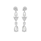 18K Diamond Drop Earrings — BACK