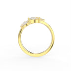 Sterling Silver Diamond Ring — FRONT/BACK