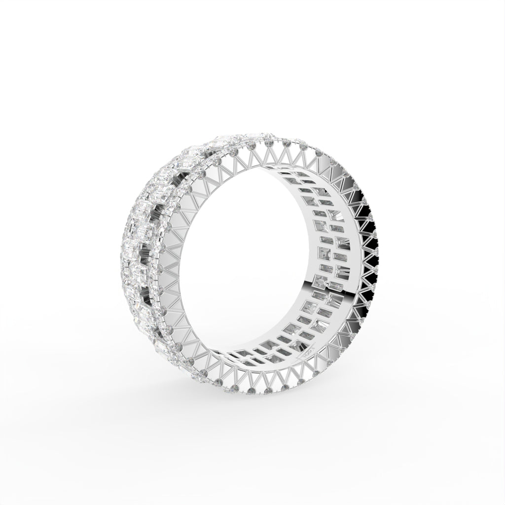 18K Bespoke Pave Diamond Ring — 3D VIEW