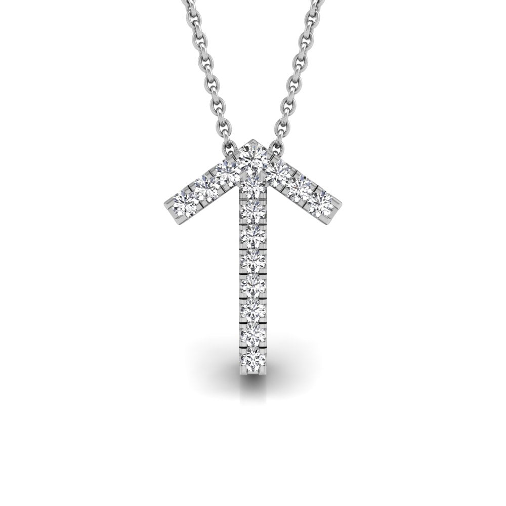 vimg:FJ1434|vimg:FJ1438|18K White Gold Tiwaz Viking Round Diamond Pendant — FRONT