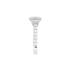 18K Trilogy Oval Diamond Ring — SIDE