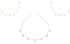 18K Square Diamond Station Necklace — 3 COLOR
