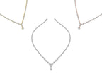 18K Pear Diamond Tennis Necklace — 3 COLOR