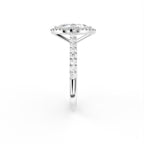 18K Halo Marquise Diamond Engagement Ring — SIDE