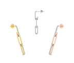 14K Round Drop Bespoke Diamond Earrings — 3 COLOR
