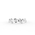 18K White Gold Marquise Diamond Band Ring — TOP