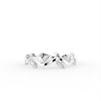 18K White Gold Marquise Diamond Band Ring — TOP