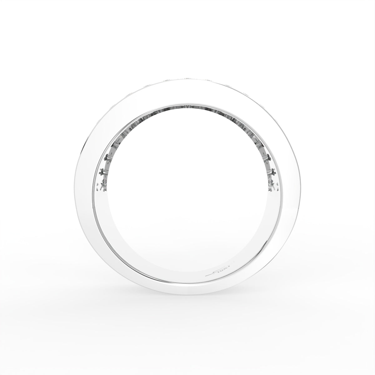 18K Eternity Round Diamond Multi-Row Ring — FRONT
