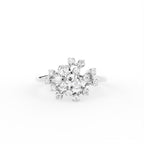 18K Bespoke Cluster Diamond Ring — TOP