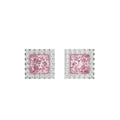 vimg:Z01799|18K Princess Halo Diamond Earrings — TOP