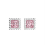 vimg:Z01799|18K Princess Halo Diamond Earrings — TOP