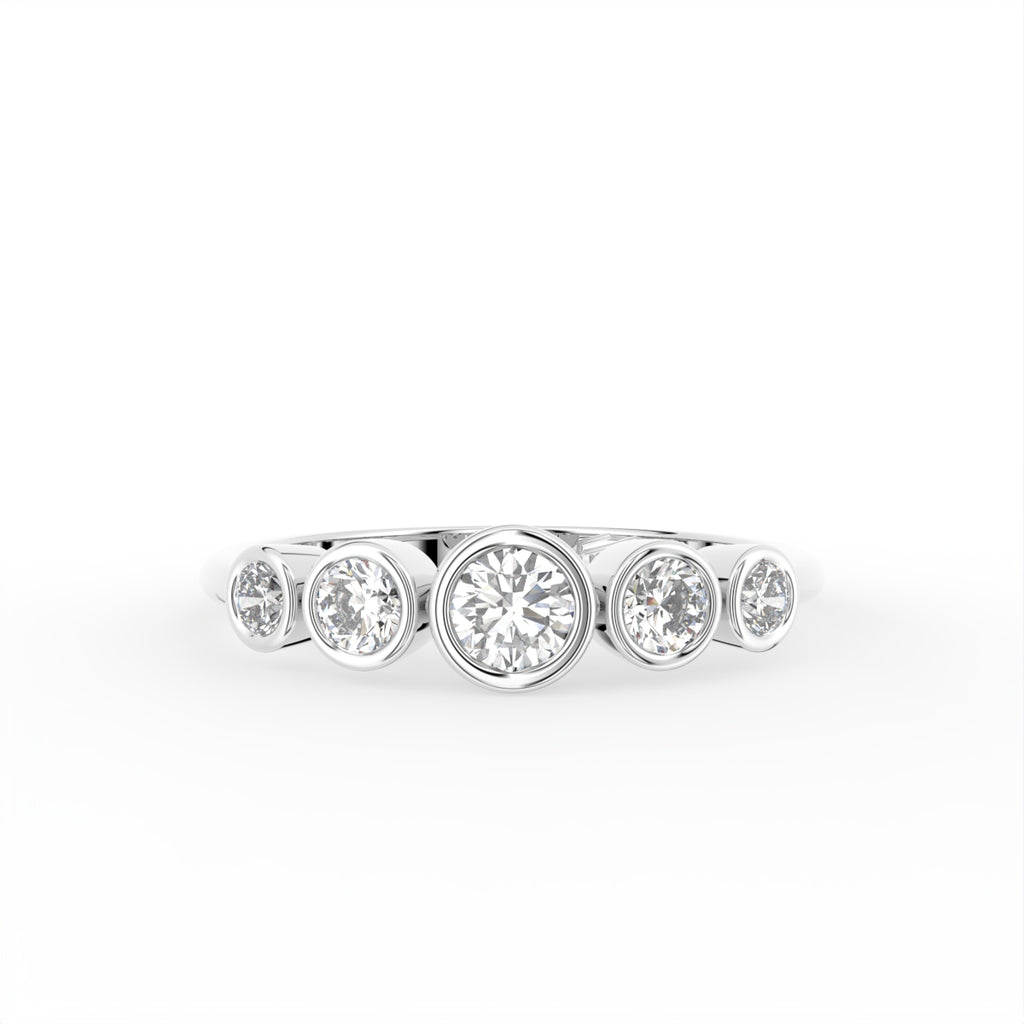 18K Bespoke Round Diamond Ring — TOP