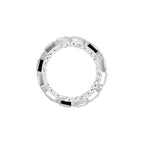 18K White Gold Baguette Diamond Ring — FRONT
