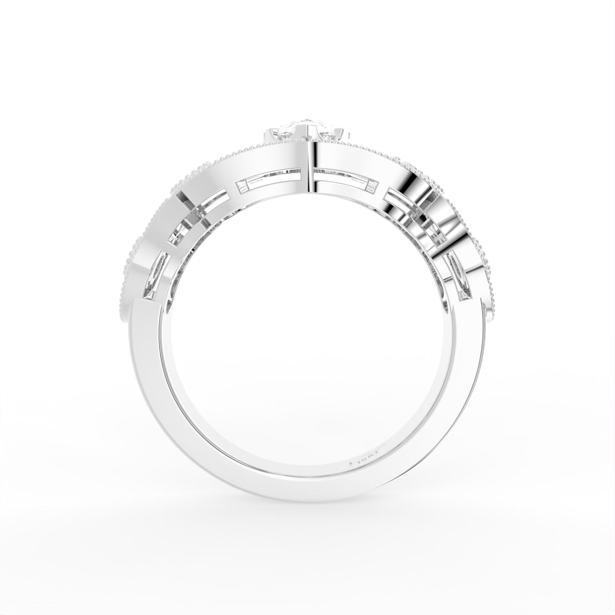 18K Bespoke Diamond Ring — FRONT