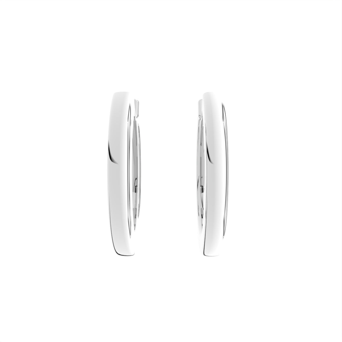 18K Diamond Hoop Earrings — BACK