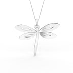 18K Dragonfly Pave Diamond Pendant — BACK