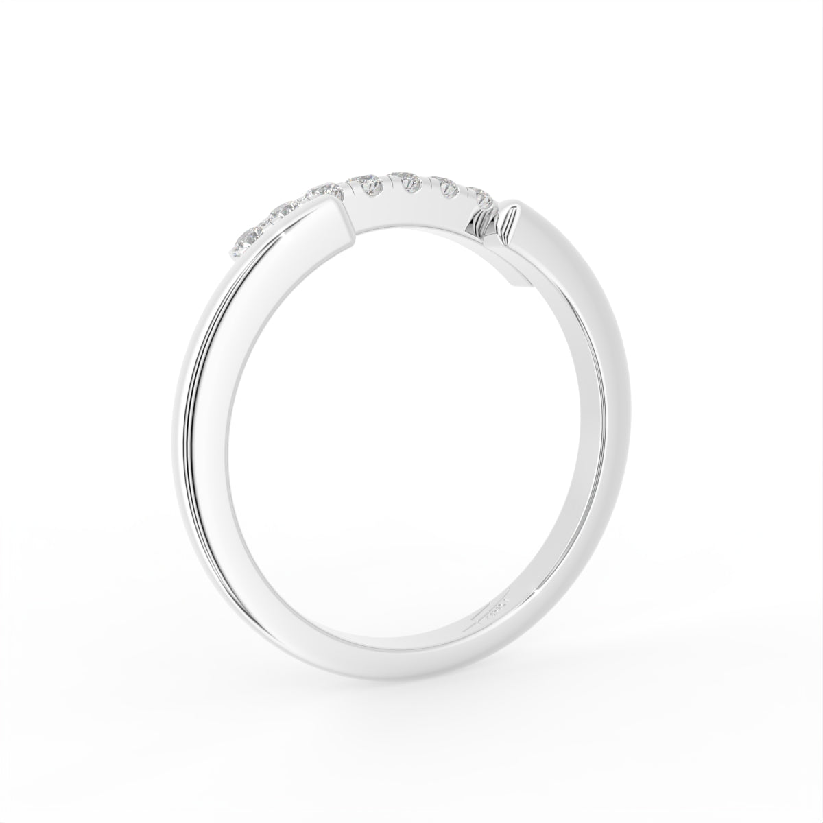 18K Rose Gold Round Diamond Eternity Ring — 3D VIEW