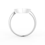18K Yellow Gold Heart Round Diamond Ring — FRONT