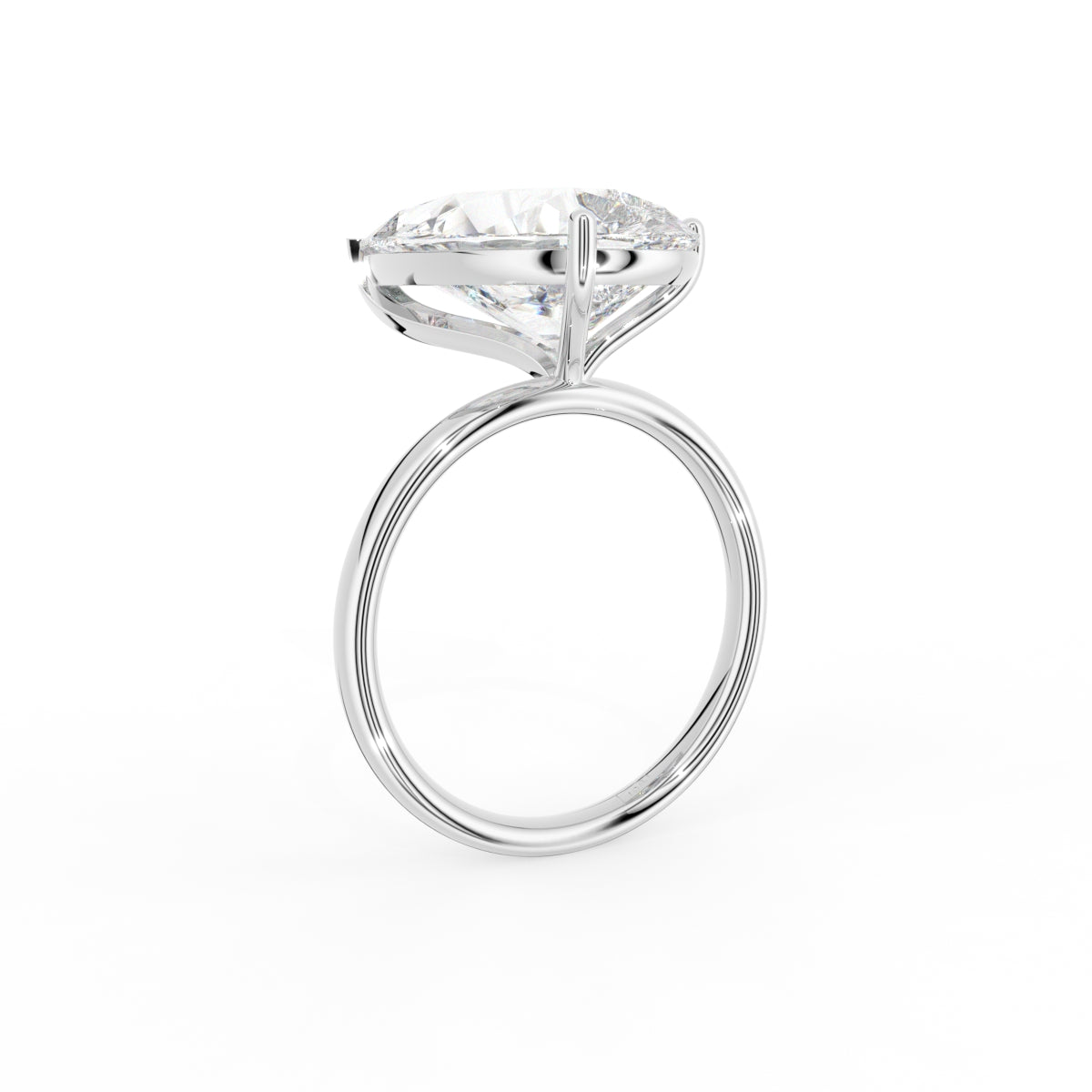18K Solitaire Pear Diamond Ring — 3D VIEW