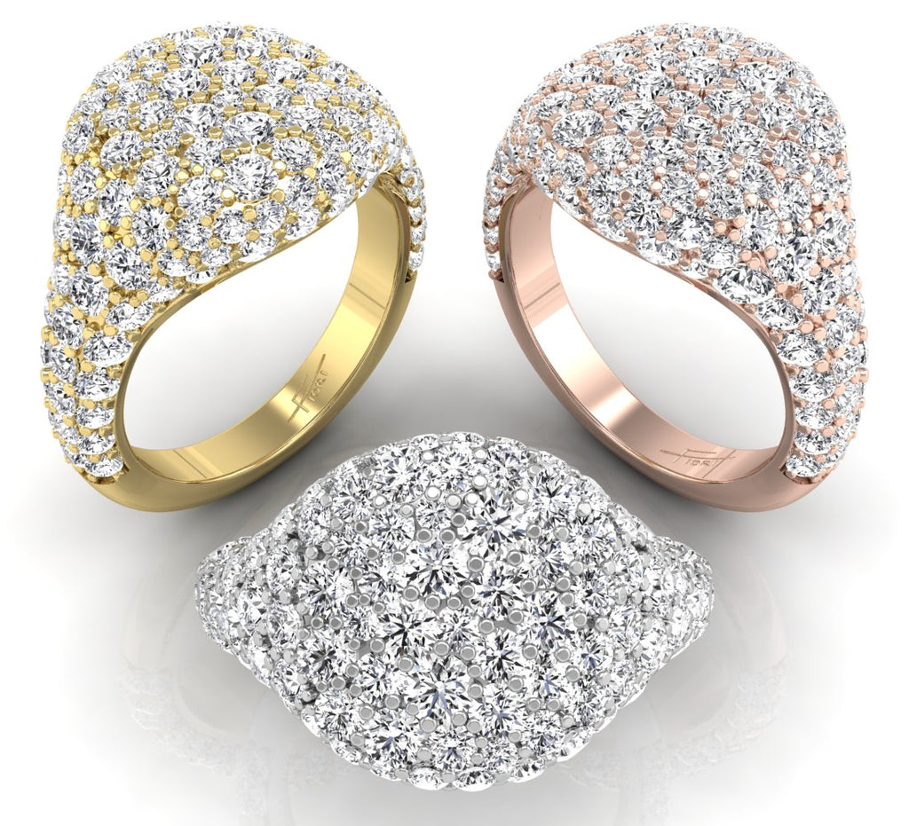 18K Bespoke Diamond Ring — 3 COLOR