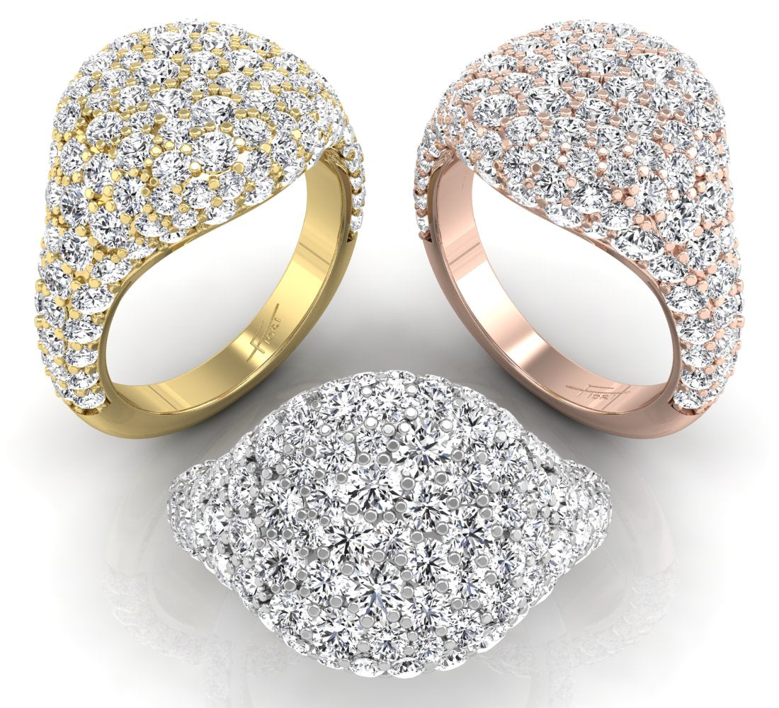 18K Bespoke Diamond Ring — 3 COLOR