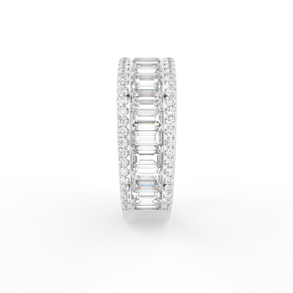 18K White Gold Eternity Baguette Diamond Ring — SIDE