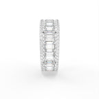 18K White Gold Eternity Baguette Diamond Ring — SIDE