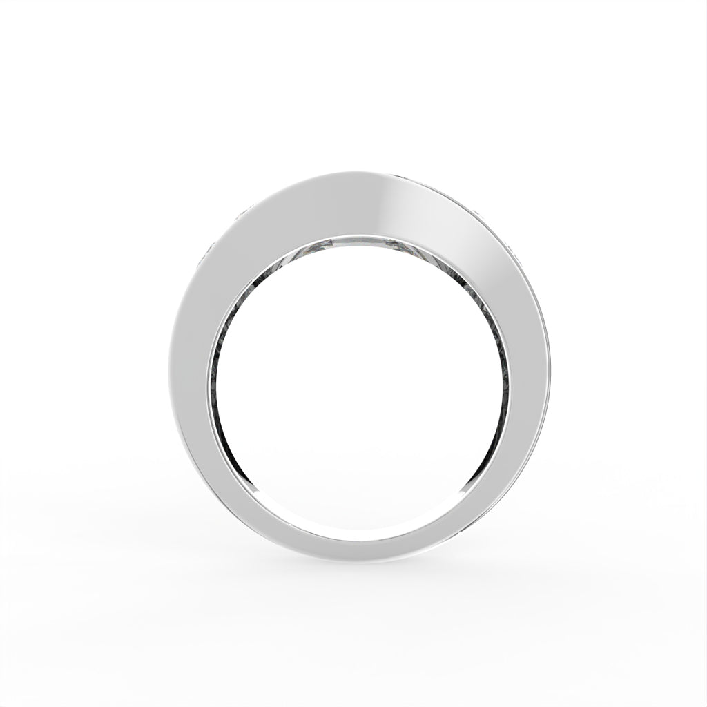 Sterling Silver Diamond Ring — FRONT/BACK