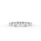 18K Full Eternity Round Diamond Ring — TOP