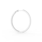 18K Diamond Hoop Earrings — SIDE VIEW