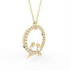 Sterling Silver Diamond Pendant — 3D / RIGHT