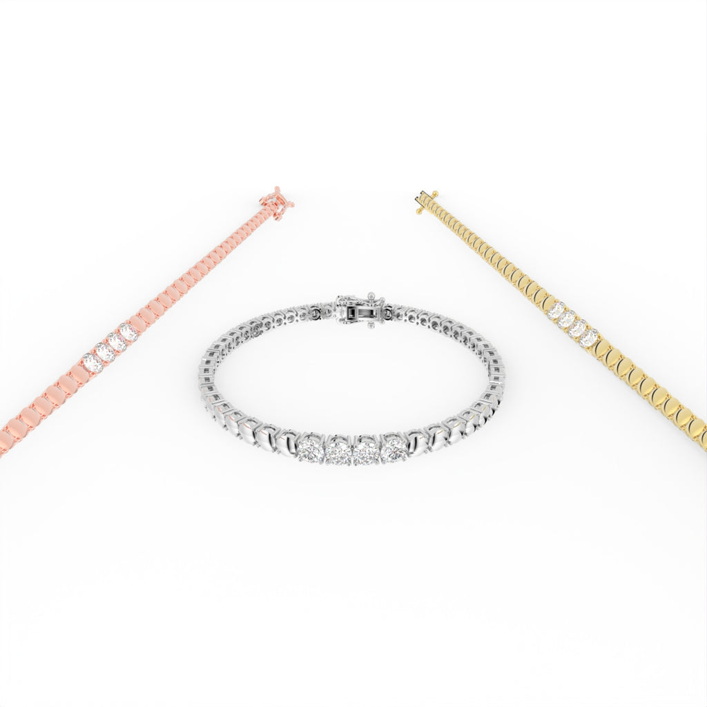 18K Diamond Bracelet — 3 COLOR