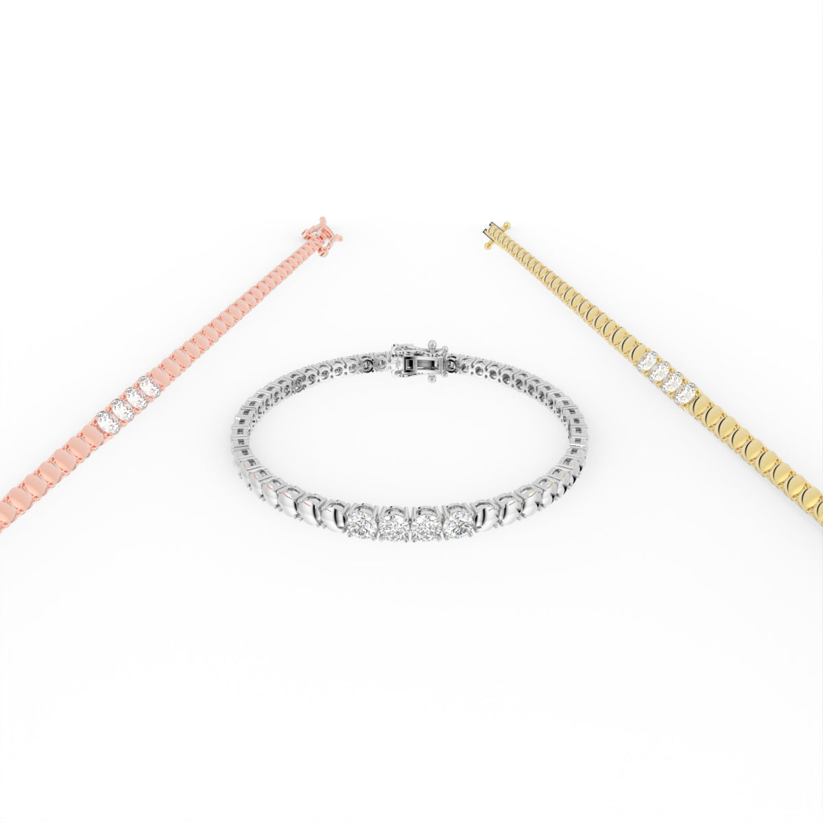 18K Diamond Bracelet — 3 COLOR