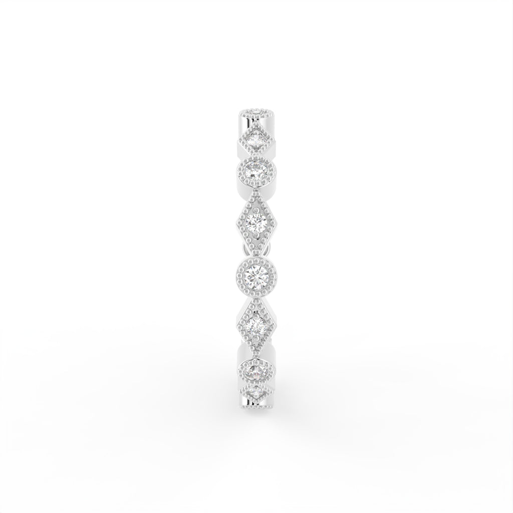 18K Bespoke Diamond Band Ring — SIDE